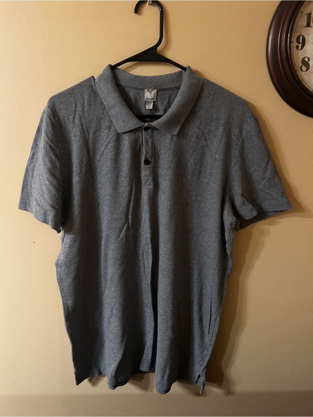 Men's Gray Polo Shirt - Classic Short Sleeve